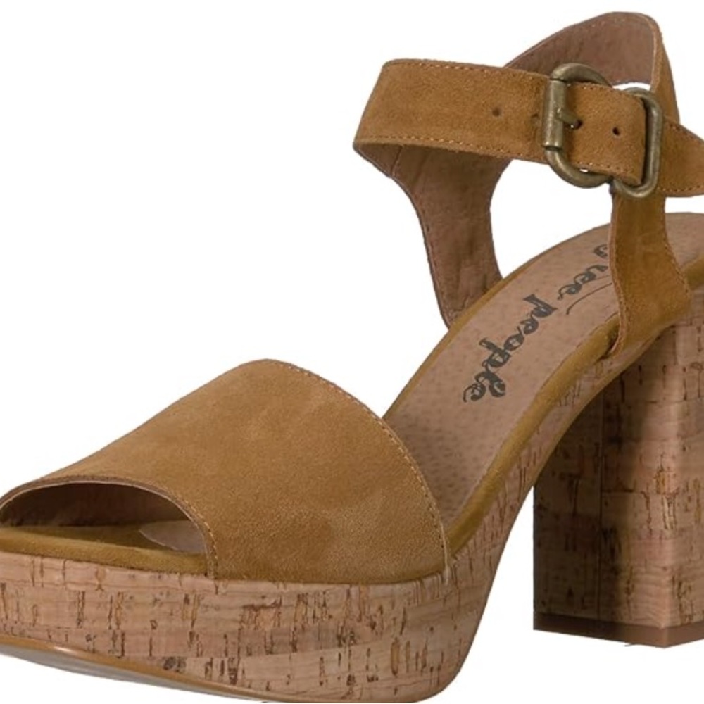 Free People Brooke Platform Heel Sandal in Taupe
